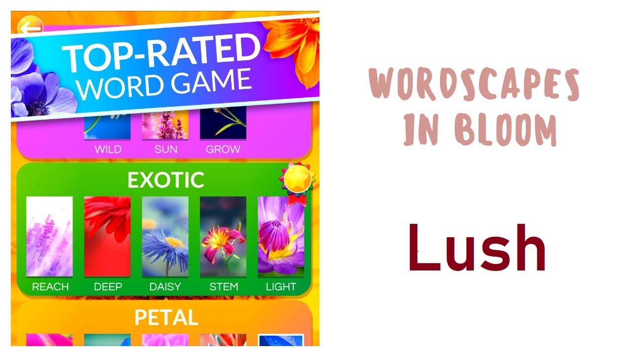 Wordscapes In Bloom Lush Answers