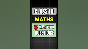Class 10 Maths Top 5 Repeated Questions | most important questions class 10 | #shorts