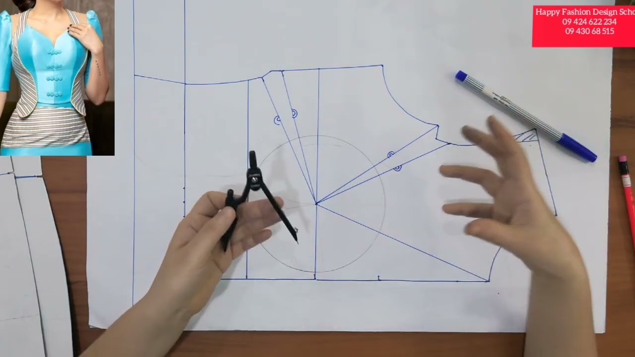 ပွဲတက် patternကို ပညာဒါန သင်ပေးထားပါတယ်ရှင့်-Sewing And Pattern Youtube Myanmar