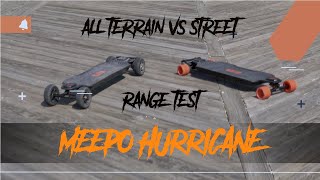 MEEPO HURRICANE RANGE TEST | ALL TERRAIN VS STREET WHEELS