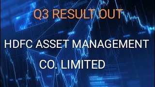 HDFC ASSET MANAGEMENT CO.LTD. Q3 RESULT🔴 HDFC AMC SHARE NEWS🔴 #hdfcamc  #hdfcamcshare