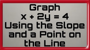 Graph x + 2y = 4 Using the Slope and a Point on the Line