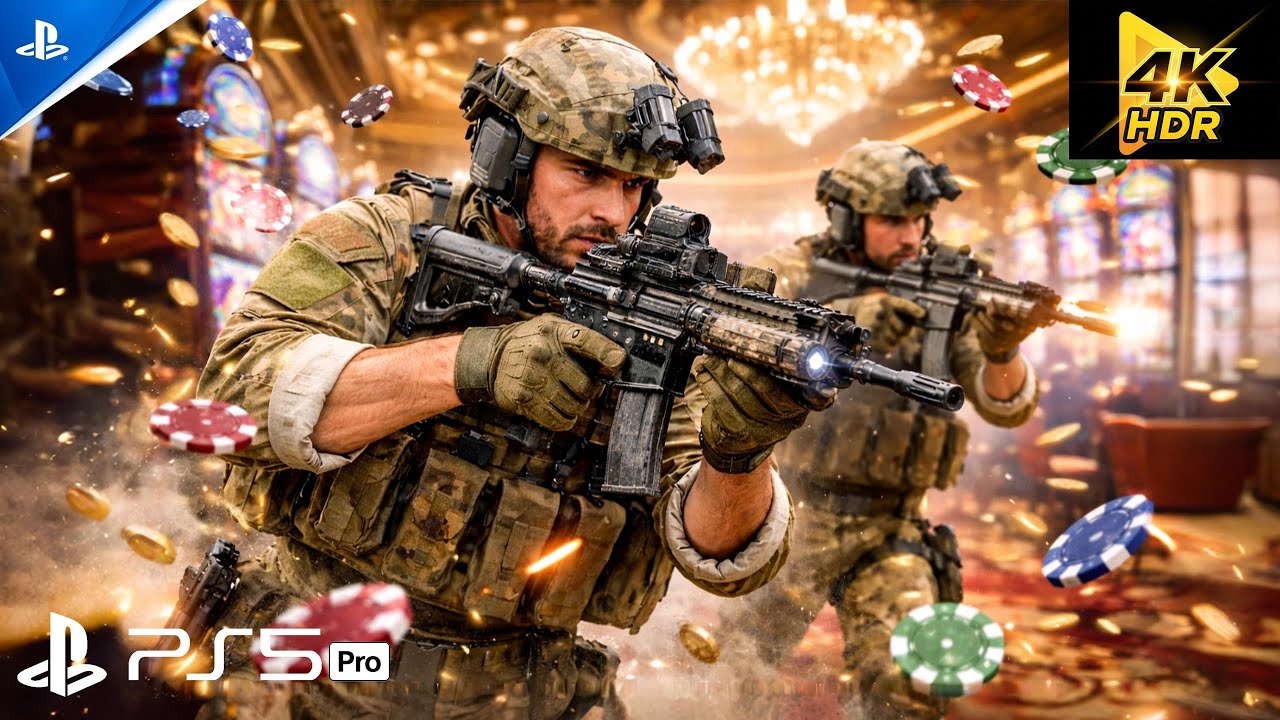 Проникновение в запрещенное казино под сильным огнем | Реалистичный геймплей Call of Duty PS5