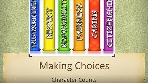 Making Choices, Song from Character Counts! Kids for Character!