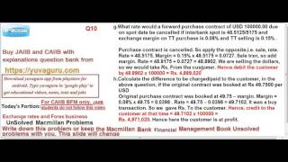 CAIIB BFM EXCHANGE RATES AND FOREX BUSINESS UNSOLVED PROBLEMS 6 BY VISHAL MANTRI 9960560404