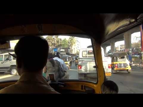 India - Crazy Tuk Tuk ride in Mumbai Traffic.