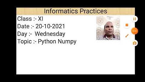 Class XI Informatics Practices 20 10 2021 By Mr  Praveen Singh