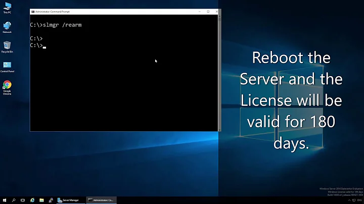 Easy way to extend your Windows Server Evaluation license - Get 180 more days.