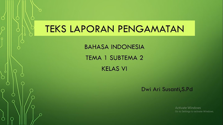 Hal-hal yang harus terdapat dalam laporan pengamatan kecuali