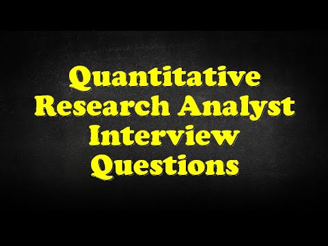 quantitative research interview preparation