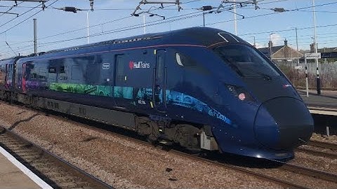 Hull Trains Class 802304 speeding past Peterborough