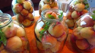 Персиковый компот с мятой !!! Заготовки на зиму Персиковый компот с мятой !!! Заготовки на зиму