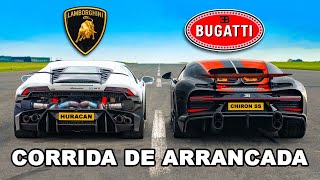 Bugatti Chiron SS vs Lamborghini Huracan de 1.800 cv: CORRIDA DE ARRANCADA