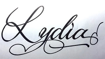 Lydia Name Signature Calligraphy Status | #moderncalligraphy #cursive #YearofYou #lydia @Lydia