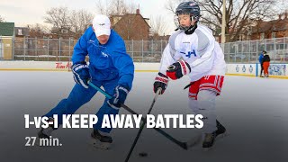 1vs1 KEEP AWAY Battles | iTrain Hockey Offensive + Defensive Training Intensive 1