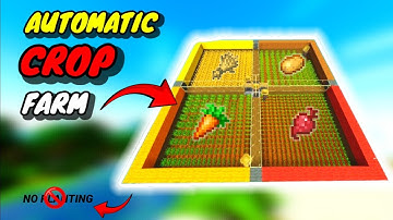 NEW ! Automatic Crop Farm For Minecraft PE, Bedrock & Java 1.21+🔥-(2025)