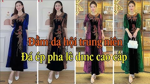 V1663. Đầm dạ hội dài đẹp đi dự tiệc tuổi trung niên cao cấp sang trọng Tphcm, Hà Nội.