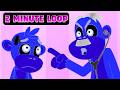 🐒 Five Little Monkeys Remix [3 MIN LOOP] Fun Sound Variations &amp; Playtime Beats Kids &amp; Nursery Rhymes
