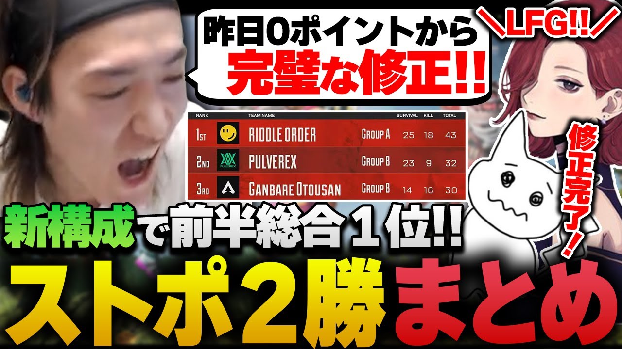 【ALGS】新構成で完勝！前日0Pのストポを１日で完全攻略してみせたRIDDLE【APEX/RIDDLE ORDER/ゆきお/1tappy/MiaK】