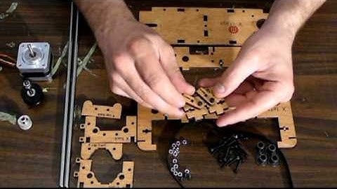 MakerBot Cupcake CNC -- Build part 8 - X-Stage Assembly Pt 1 of 2