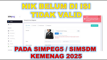 NIK Belum di Isi atau Tidak Valid Uploud Foto SIMPEG5/SIMSDM | Ini Solusinya