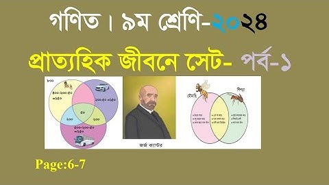 ৯ম শ্রেণি গণিত | প্রাত্যহিক জীবনে সেট, পর্ব-১| Class Nine Math Solution 2024 | class 9 math chapter1