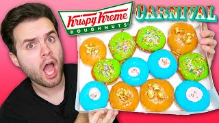 Krispy Kreme's NEW Carnival Donuts REVIEW! Are they good?!