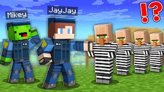 POLICE JJ and Mikey Caught the Criminal Villager in Minecraft Challenge - Maizen JJ and Mikey