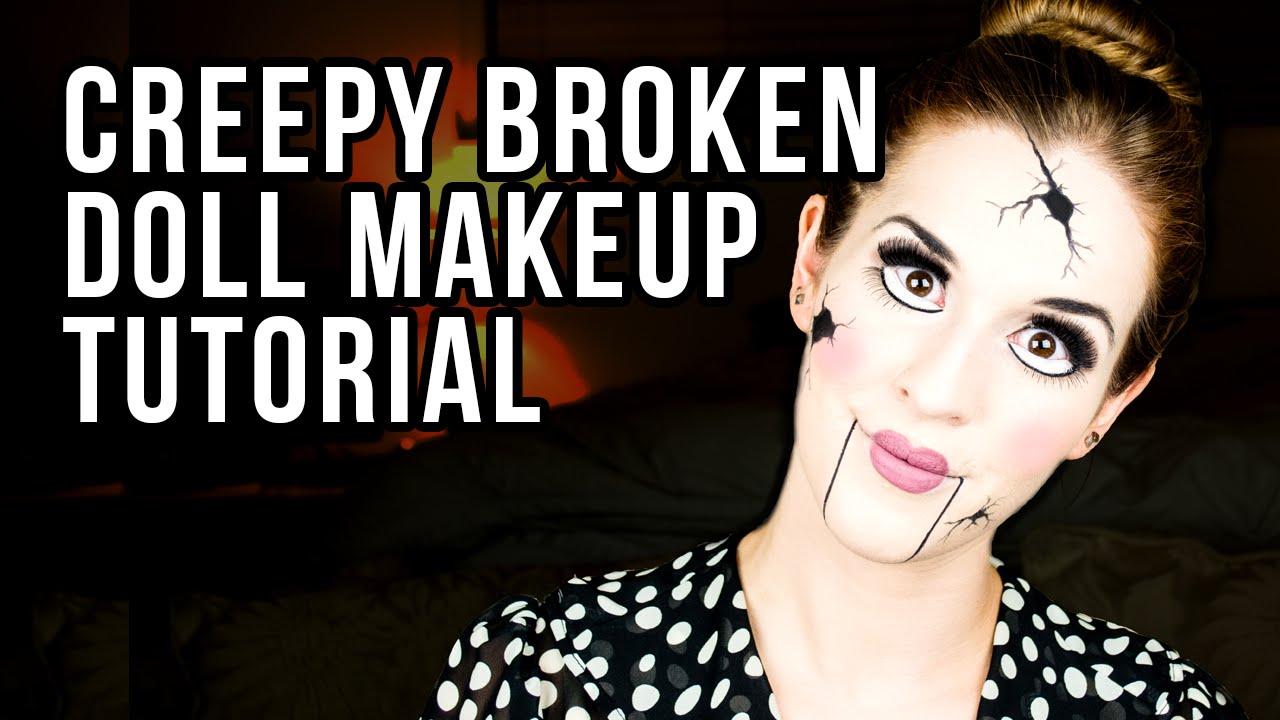 How To Do Broken Doll Makeup Creepy Doll Makeup Tutorial YouTube