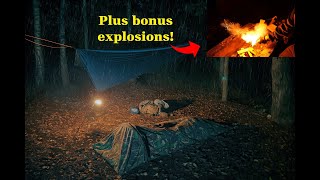 Dutch Army hooped bivvy in heavy rain | EG Ultimate Match testing | Bushcraft and Wild Camping
