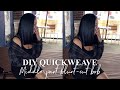 how to: middle part quick weave | blunt-cut bob | undetectable | jenise