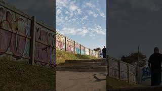 Skateboarding step sesh 7/10/23. 3 up, 3 down skateboarding