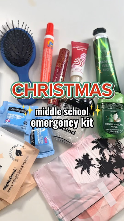 Middle School Emergency Kit- Christmas Edition🎄 #restock #middleschool #emergencykit #skincare