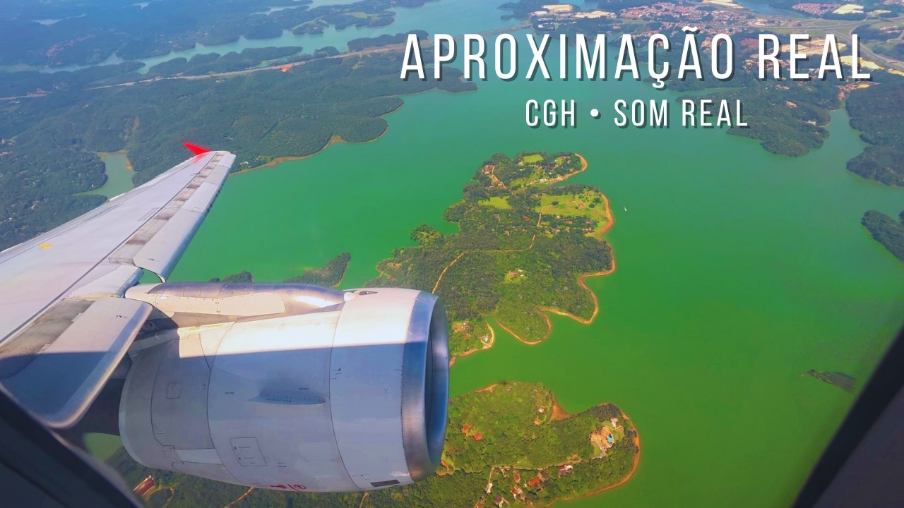 Pouso em Congonhas vindo do Litoral | Landing ASMR – Som Real dos Motores