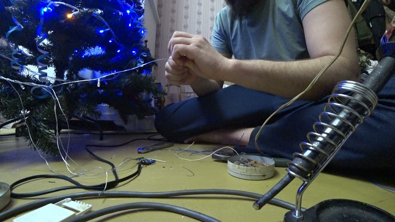 Ремонт китайской гирлянды методом проб и ошибок - YouTube