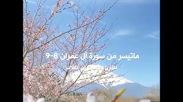 أدعية من القرآن الكريم - للقارئ ناشد بدران الكلاك - سورة آل عمران 8-9