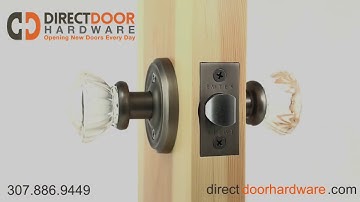 Emtek Astoria Clear Knob with Regular Rosette in Pewter