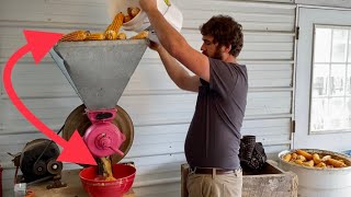 Shelling and Grinding Ear Corn- The Ultimate Southern Survival food