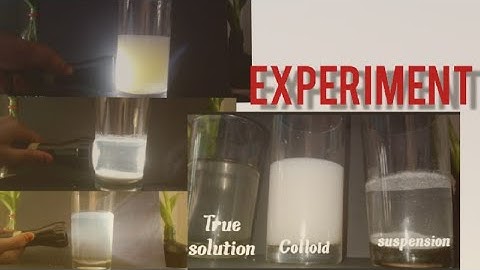 True solution, colloid, suspension experiment|sixth sense|