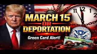 GREEN CARD ALERT March 15 Deadline or DEPORTATION