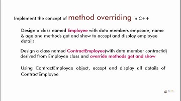 C++ Program - method overriding in c++ | inheritance in c++