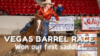 Barrel Racing in Vegas Vlog! Won our first saddle!! 2023