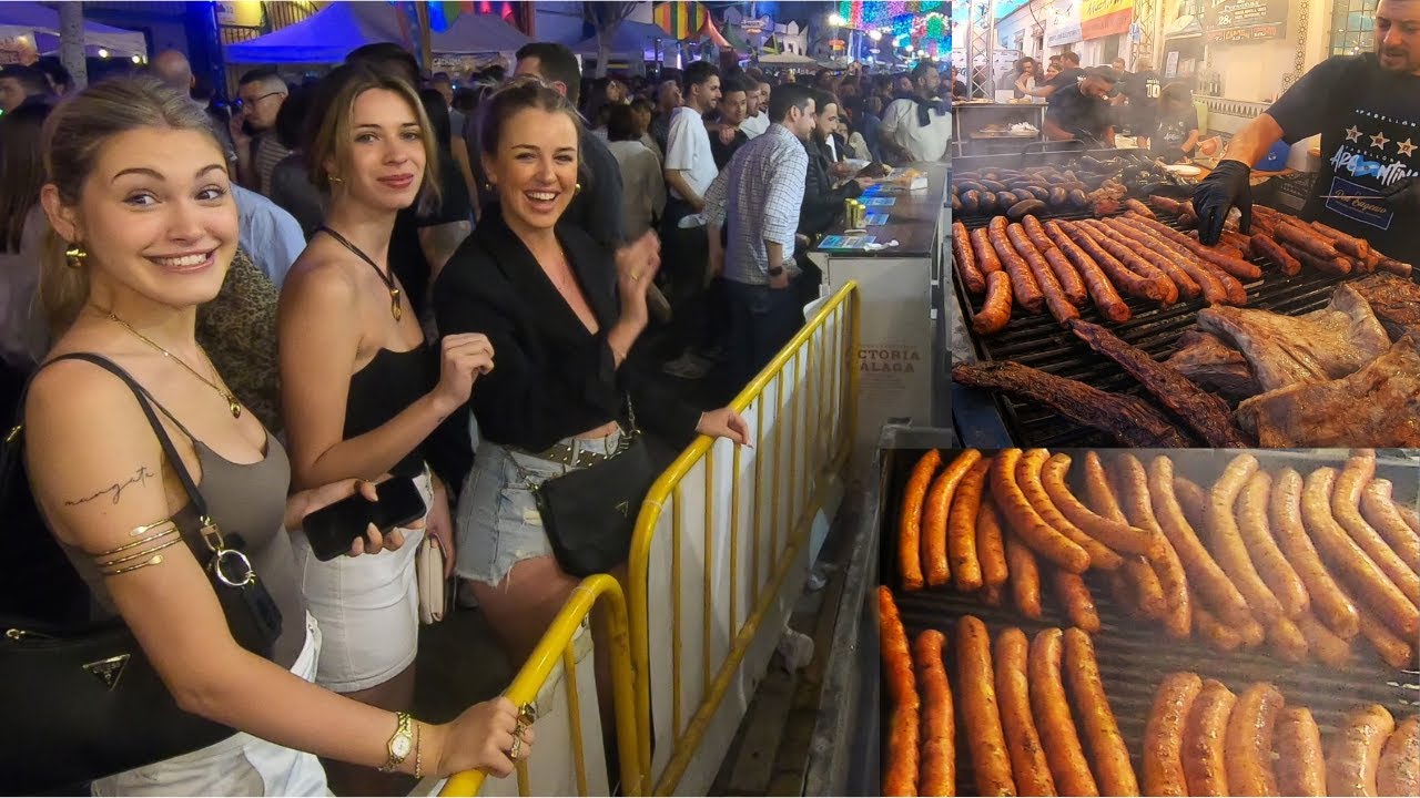 Huge Grills of Meat from Argentina. 'Feria de los Pueblos', Fuengirola, Spain