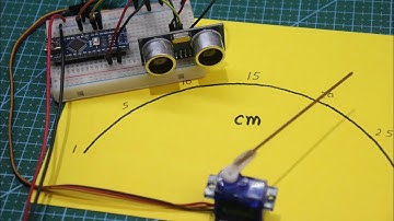 Servo distance indicator | Measure distance using servo & Ultrasonic sensor