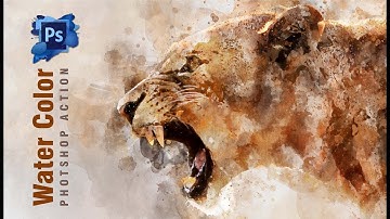 Watercolor photoshop action Tutorial | Photoshop tutorial