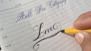 Easy Calligraphy Using Pencil Calligraphy Toturial Using Ball Pen