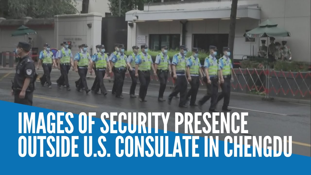 Images of security presence outside US consulate in Chengdu - INQUIRER.net