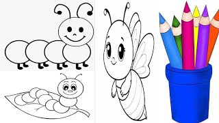 Insect and bugs🐛 Coloring & Painting for kids and toddlers