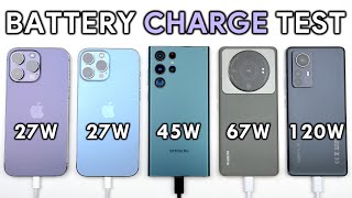 iPhone 14 Pro Max vs 13 Pro Max / S22 Ultra / Xiaomi 12S Ultra / Xiaomi 12 Pro Charging Speed Test