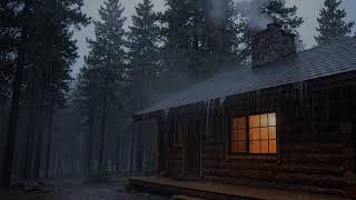 Night Rainstorm with Distant Thunder Sounds for Deep Sleep and Relaxation for Calm Sleep